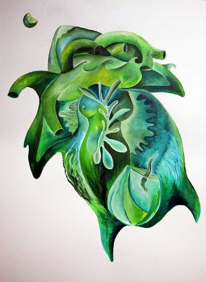 Corazon Green - a Paint Artowrk by Adrian Arias